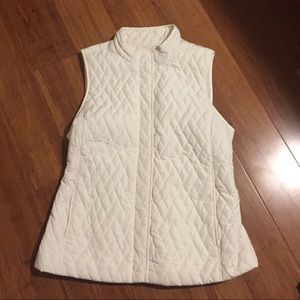 Croft & Barrow Cream Quilted Vest